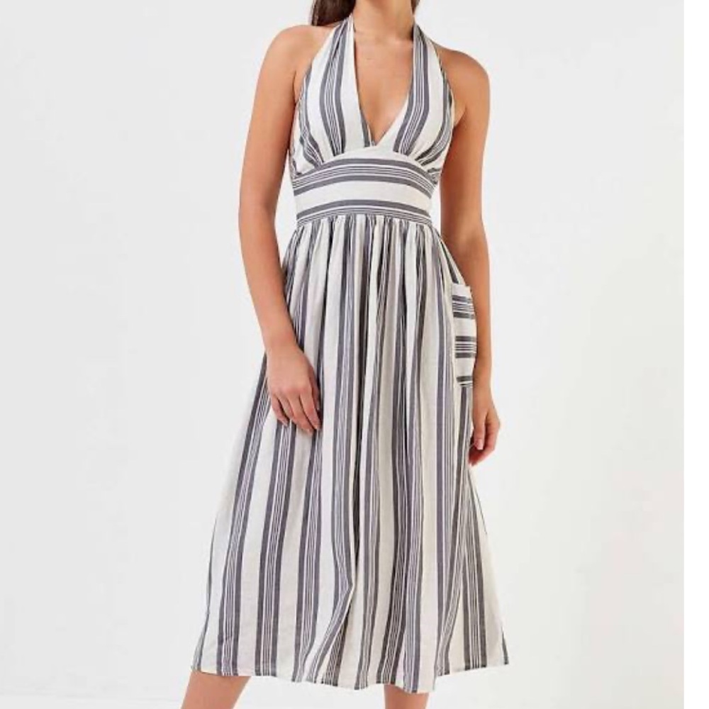 UO linen halter top dress